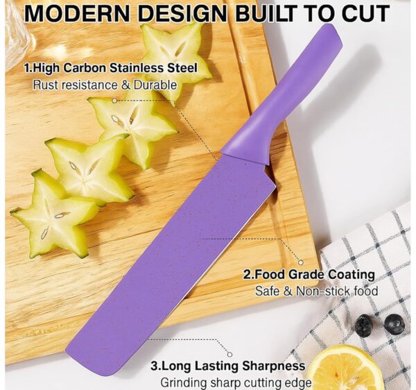 Kitchen Knife Set 6-Piece | Stainless Steel Professional Chef Knives | Strong, Durable & Ergonomic Grip for Safe Cooking