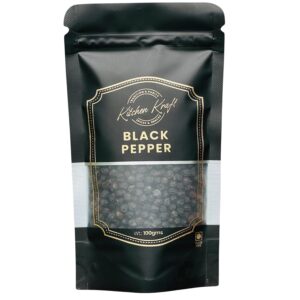 Kitchen Kraft Whole Black Pepper – Premium Handpicked Peppercorns from Wayanad, Kerala (200 gram)