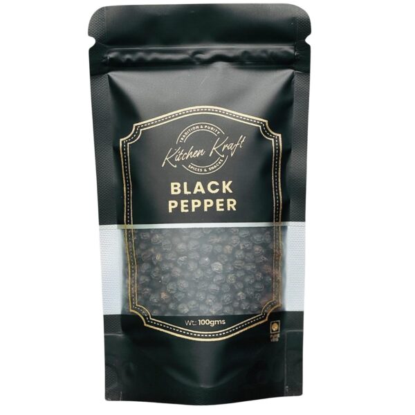 Kitchen Kraft Whole Black Pepper – Premium Handpicked Peppercorns from Kitchen Kraft Whole Black Pepper – Premium Handpicked Peppercorns from Wayanad, Kerala (200 gram)