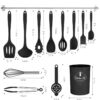 Kitchen Utensils Set-12 Pieces Silicone Cooking Utensils Set (Dishwasher Safe) 392°F Heat Resistant Spatula Set,Kitchen Utensil Set for Nonstick Cookware,Best Kitchen Tools with Holder(BPA Free)