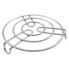 Kuber Industries Iron Stand | Stainless Steel Trivet |Round Steamer Kuber Industries Iron Stand | Stainless Steel Trivet |Round Steamer Rack for Kitchen | Heat Resistant Hot Plate Dishes Holder | Cooker Donga Stand | Silver