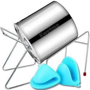 Kwetmo Stainless Steel Rice Pot Drainer Stand for Kitchen | Kwetmo Stainless Steel Rice Pot Drainer Stand for Kitchen | Beans, Noodle Strainer | Cooked Rice Strainer | Hands-Free Drainer Tabletop