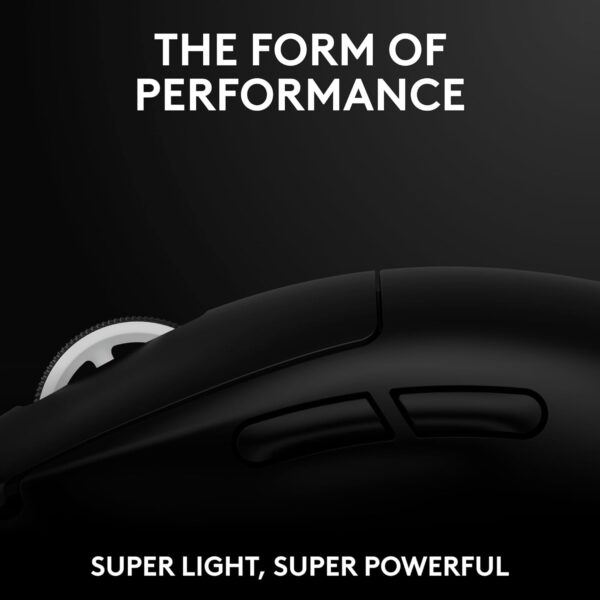 Logitech G PRO X Superlight 2 Lightspeed Wireless Gaming Mouse, Lightweight, LIGHTFORCE Hybrid Switches, Hero 2 Sensor, 32,000 DPI, 5 Programmable Buttons, USB-C Charging, PC & Mac - Black