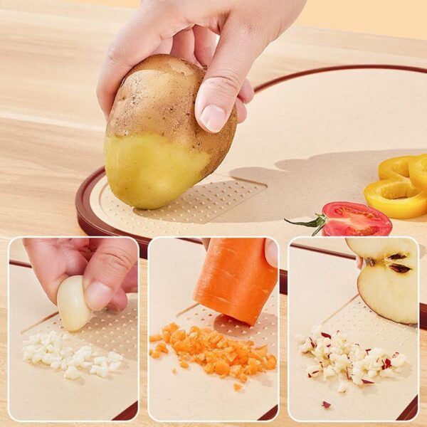 Luteti Utility Cutting Board with Handles, Food Safe PP Material, BPA Free, Dishwasher Safe, Thick Chopping Board, Large Size, Easy Grip Handle, for Kitchen