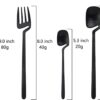 Luxury Matte Black Cutlery Set – Stainless Steel Spoon, Fork & Knife Set | Modern Dining Tableware for Home & Kitchen