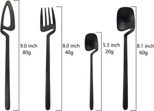 Luxury Matte Black Cutlery Set – Stainless Steel Spoon, Fork & Knife Set | Modern Dining Tableware for Home & Kitchen