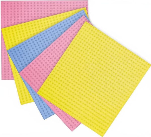 MAVRIX Pack of 5 Multi Colour Cellulose Sponge Wipes for Kitchen Cleaning, use for Office,car and Multipurpose,Kitchen Cleaning Cloth for Smooth Cleaning.