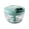 Manual Food Chopper 450 ML, Pull String Vegetable Cutter, Hand Manual Food Chopper 450 ML, Pull String Vegetable Cutter, Hand Operated Kitchen Chopper with Clear Container & Lid, Multipurpose Vegetable & Fruit Cutter (Multicolor)