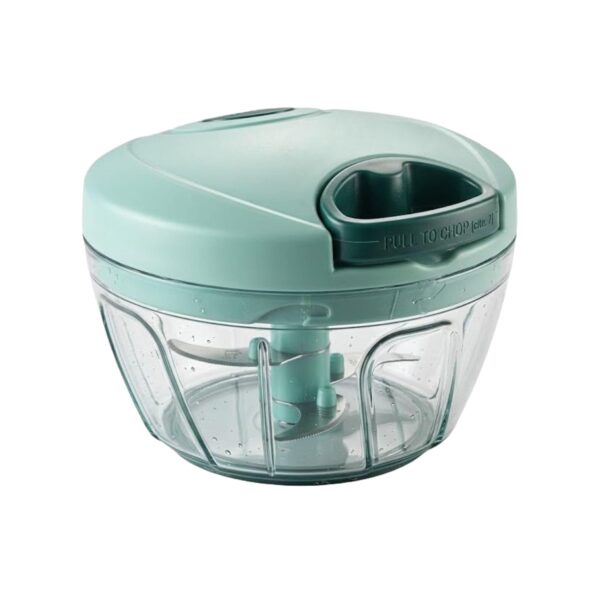Manual Food Chopper 450 ML, Pull String Vegetable Cutter, Hand Manual Food Chopper 450 ML, Pull String Vegetable Cutter, Hand Operated Kitchen Chopper with Clear Container & Lid, Multipurpose Vegetable & Fruit Cutter (Multicolor)