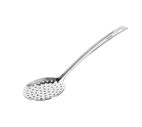 Meyer Stainless Steel Skimmer | Kitchen Tools | Cooking Utensils Meyer Stainless Steel Skimmer | Kitchen Tools | Cooking Utensils for Kitchen | Skimmer for Deep Frying and Straining Puris/Nuggets/Rice/Pakodas, 32cm, Silver