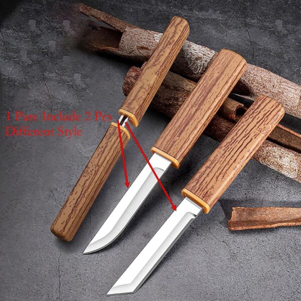 Mini-Kantana-Knife-Set-with-Cover-Dual-Blade-Stainless-Steel-Utility-Knives-Wood-Color-Plastic-Handle-for-Kitchen-Fruit-Cutting-Camping-Trekking-Outdoor-Travel-Everyday-Carry-Tool.jpg Mini Kantana Knife Set with Cover Dual Blade Stainless Steel Utility Knives Wood Color Plastic Handle for Kitchen Fruit Cutting Camping Trekking Outdoor Travel Everyday Carry Tool