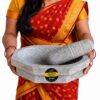 Mortar Pestle for Kitchen kalvam-5 kg Heavy, 10 inch Block Shape, 3 Cup Capacity - Kalvam/Khalbatta/Silbatta for Chutney