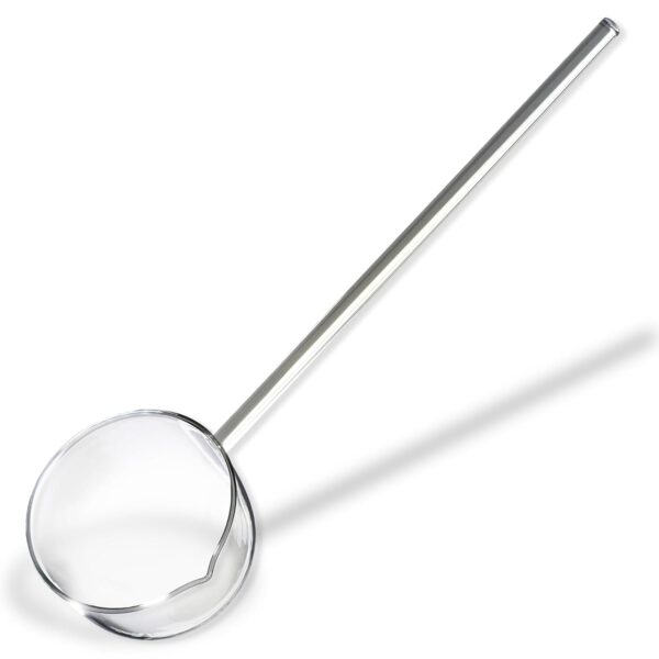 Multipurpose Glass Spoon and Ladle - Heat Resistant Borosilicate Karandi for Cooking, Serving, Stirring & Tadka (Transparent)