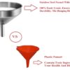 Multipurpose Stainless Steel Funnel with Removable Strainer – 11CM Wide Mouth Kitchen Funnel for Bottling Oil, Juice, Powder, and More – Durable Metal Funnel for Home Use