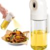 Oil Sprayer for Cooking, 250ml Glass Olive Oil Sprayer, Continuous Spray with Portion Control, Oil Dispenser Bottle for Kitchen, Air Fryer, Frying, Salad, BBQ(Cooking Sprayer)