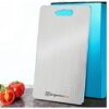 OrganizeMee Stainless Steel Chopping Board for Kitchen Heavy-Duty Cutting Board for Vegetables, Fruits Cutter, Meats, vegitable Chopper Boards, Premium Metal Chopping Board (Medium)(31.8CM X 21CM)