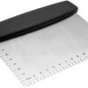 PRAYAS Bench Scraper & Chopper,Stainless Steel Blade Knife,Pastry Cutter for PRAYAS Bench Scraper & Chopper,Stainless Steel Blade Knife,Pastry Cutter for Pasta Dough Bread Cake Baking,Multi-Purpose Kitchen Tool with Scale Ruler,(Black)