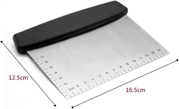 PRAYAS-Bench-Scraper-ChopperStainless-Steel-Blade-KnifePastry-Cutter-for-Pasta-Dough-Bread-Cake-BakingMulti-Purpose-Kitchen-Tool-with-Scale-RulerBlack.jpg PRAYAS Bench Scraper & Chopper,Stainless Steel Blade Knife,Pastry Cutter for Pasta Dough Bread Cake Baking,Multi-Purpose Kitchen Tool with Scale Ruler,(Black)