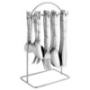 Parage 25 Pieces Glory Stainless Steel Cutlery Set for Home Parage 25 Pieces Glory Stainless Steel Cutlery Set for Home & Kitchen (Contains: 6 Table Spoons, 6 Forks, 6 Tea Spoons, 6 Knives, 1 Stand), Spoon Set, Cutlery Set for Dining Table Stylish, Silver