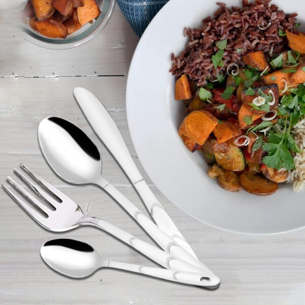 Parage-25-Pieces-Glory-Stainless-Steel-Cutlery-Set-for-Home-Kitchen-Contains-6-Table-Spoons-6-Forks-6-Tea-Spoons-6-Knives-1-Stand-Spoon-Set-Cutlery-Set-for-Dining-Table-Stylish-Silver.jpg Parage 25 Pieces Glory Stainless Steel Cutlery Set for Home & Kitchen (Contains: 6 Table Spoons, 6 Forks, 6 Tea Spoons, 6 Knives, 1 Stand), Spoon Set, Cutlery Set for Dining Table Stylish, Silver