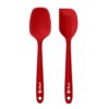 Premium Big Silicone Spatula for Cooking Set of 2 | Non-Stick Silicone Spatula Set for Cooking & Baking, Seamless Design, Heat-Resistant -40°C to 230°C | Kitchen Utensil | Food-Grade & BPA-Free | Red