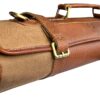 RUSTIC TOWN Leather Canvas Chefs Knife Roll Bag, 11-Pockets for RUSTIC TOWN Leather Canvas Chefs Knife Roll Bag, 11-Pockets for Knives & Kitchen Utensils | Professional Pocket Material | Great Gift for Executive Chef's & Culinary (Olive Brown)