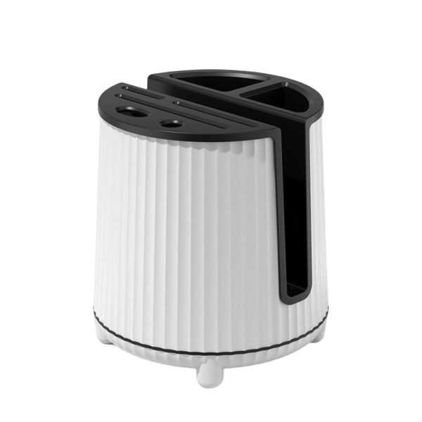 Ritmo Multi-Function Utensil Holder Knife Block Flatware Drainer Storage Box Spoon Fork Rack Bucket Basket Kitchen Storage Box Chopstick Holder. (White)