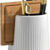 Ritmo Multi-Function Utensil Holder Knife Block Flatware Drainer Storage Box Spoon Fork Rack Bucket Basket Kitchen Storage Box Chopstick Holder. (White)