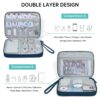 SaleOn 9x6 Inch 2 Layer Travel Organizer Pouch for Gadgets Cables Chargers Power Bank Cable Organiser Tech Bag Laptop Accessories Travel Pouch for Men (Grey)