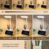 SaleOn Rechargeable Stable Desk Lamp with USB Cable | 3 Color Modes | 6 Month Warranty | Mobile Holder | Eye Protection | Study & Reading Table Lamp | Touch Control | Non-Flickering