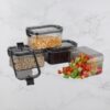 Saule Plastic Utility Container - Air Tight Containers For Kitchen Saule Plastic Utility Container - Air Tight Containers For Kitchen Storage Set, Plastic Boxes For Storage 700 ml (Multicolor,Set of 4)