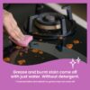 Scotch-Brite Gas Stove & Induction Cleaner with Activated Charcoal, Non-Scratch Scouring Pad for Glass Cooktop, Grates and Grill, Removes Oil Stains and Grime Around the Stove with just Water (4 Pcs)