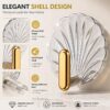 Self Adhesive Wall Hooks for Home & Kitchen (Pack of 1) | Heavy Duty Transparent Shell Design Hooks | No Drill Waterproof Wall Hanger for Bathroom, Kitchen, Keys, Towels