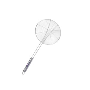 Signamio Diameter 20 cm Stainless Steel Deep Fry Net Spoon Signamio Diameter 20 cm Stainless Steel Deep Fry Net Spoon Oil Strainer for Kitchen - Frying Spoon for Puri & Poori Strainer Kitchen Utensil for Frying, Cooking & Straining Tool Steel Handle