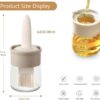Silicone Brush and high Temperature Resistant Oil Bottle Integrated Barbecue Cooking Utensils Home&Kitchen. (Orange) (WHITE)