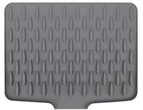 Silicone Dish Drying Mat for Kitchen with Built-in Drain Lip Silicone Dish Drying Mat for Kitchen with Built-in Drain Lip – Compact & Hygienic Kitchen Organizer, Easy to Clean, Spill-Free Air Drying Pad 40 x 31 cm