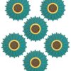 Silicone Trivet Mat Set of 6 - Trivets for Pots & Hot Dish - Trivet Mat for Hot Pots Cup Mat Coasters - Kitchen Decor Mats (Set of 6, Meduim, Green)