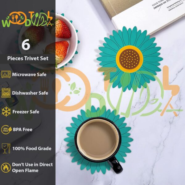 Silicone-Trivet-Mat-Set-of-6-Trivets-for-Pots-Hot-Dish-Trivet-Mat-for-Hot-Pots-Cup-Mat-Coasters-Kitchen-Decor-Mats-Set-of-6-Meduim-Green.jpg Silicone Trivet Mat Set of 6 - Trivets for Pots & Hot Dish - Trivet Mat for Hot Pots Cup Mat Coasters - Kitchen Decor Mats (Set of 6, Meduim, Green)