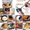Snivy Kitchen Utensil Set 12-Piece, Silicone Cooking Utensils, Cooking Cutlery Set, Non-Stick Cooking Set, Kitchen Utensils Heat Resistant Cookware with Wooden Handle, Dishwasher Safe