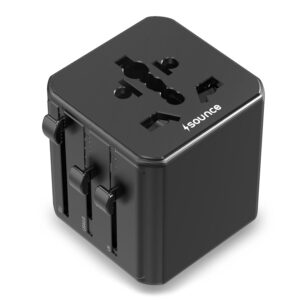 Sounce JetWorld 2500W Universal Travel Adapter Worldwide All-in-One International Power Plug | 10A 9-Hole Socket | 150+ Countries EU/UK/US/AUS/Asia | Dual Fuse Safety | Compact Travel Converter