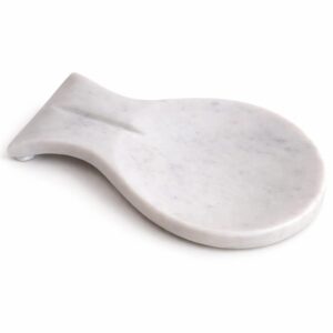 Spoon Rest Handmade Marble Big White Spatula Ladle Fork Utensil Spoon Rest Handmade Marble Big White Spatula Ladle Fork Utensil Rest - Spoon Rests Keeper Kitchen Organizer - Chef Cooking Helper Tool Countertop Spoon Holder