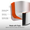 Stahl Xpress Triply 1 L Pressure Cooker Baby, Induction Cooker, Outer Lid Pressure Cooker, Induction & Gas Stove Compatible, 5 Years Warranty