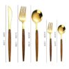 Stainless-Steel-Cooking-Serving-Spoon-Set-of-5-Gold-Finish-Premium-Cutlery-Set-with-Spoon-Fork-Knife-Luxury-Mirror-Polish-Kitchen-Serving-Tools-for-Dining-Buffet-Parties-Gifting.jpg Stainless Steel Cooking & Serving Spoon Set of 5 (Gold Finish) | Premium Cutlery Set with Spoon, Fork & Knife | Luxury Mirror Polish Kitchen Serving Tools for Dining, Buffet, Parties & Gifting