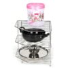 Stainless Steel Corner Rack/Storage Shelf/Dish Rack/Kitchen Storage Rack/Bowl Rack/Shelf for Plates Bowls & Cups/Kitchen Organizer (Size- 29.5X29.5X29.5 cm)