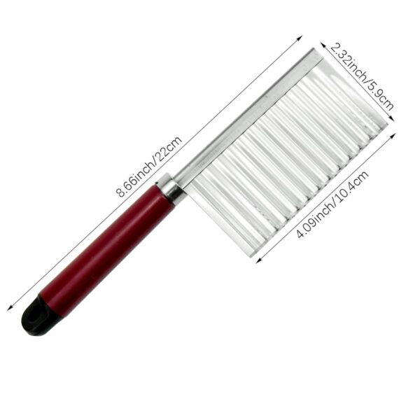 Stainless Steel Crinkle Cut Knife for Fruit, Cheese, Potatoes, Vegetable Cutter, Waffle Fry Cutter, Veggie Cutter, Serrated Knif