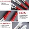 Stainless Steel Kitchen Utility Tong with Vinyal Coated Handle | Frying Tong | Cooking Tong | BBQ Grilling Tong | Serving Tong (9 Inch)