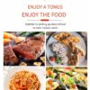 Stainless Steel Kitchen Utility Tong with Vinyal Coated Handle | Frying Tong | Cooking Tong | BBQ Grilling Tong | Serving Tong (9 Inch)