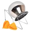 Stainless Steel Rice Strainer Pot with Lid Lock | Rice Cooker with Starch Remover | Rice Pot Drainer Stand | Boiled Rice & Noodles Filter Vessel | 5L Rice Water Drainer for Healthy Cooking