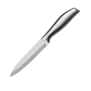 Stainless Steel Utility Knife – Sharp Precision Blade with Comfortable Metal Handle, Small Kitchen Knife for Peeling, Trimming, Fruit, Meat & Vegetable Cutting(Pack of 1)