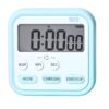Stopwatch Timer for Study Kitchen Timer Large LCD Screen 24hr Digital Display Magnetic Retractable Stand Loud Alarm Stop Watch Countdown Flashing Light Study Timer for Students Cooking (Blue)